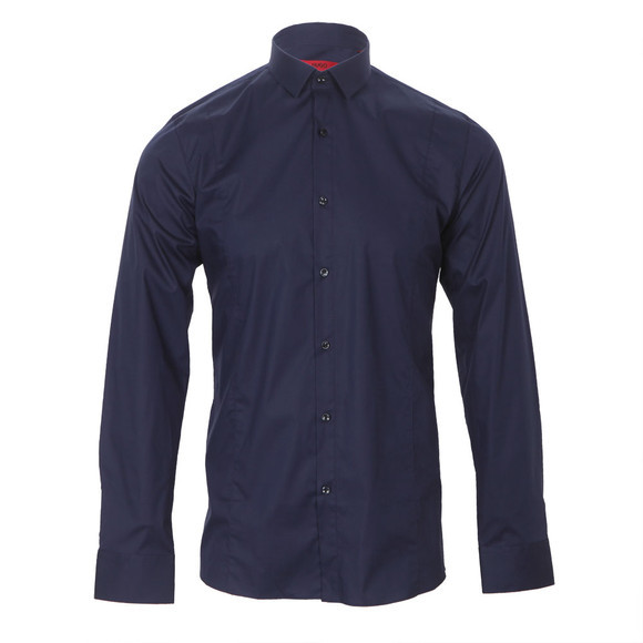 Hugo Bos navy Etello plain shirt