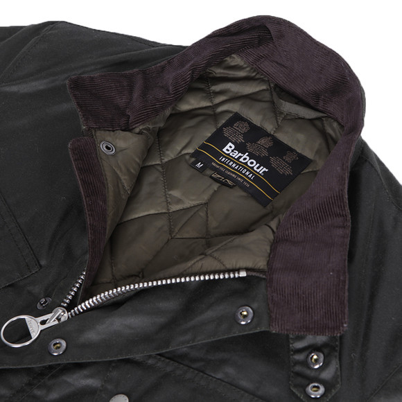 barbour international blackwell wax jacket in sage
