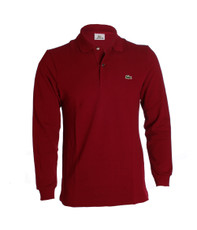 Lacoste L1312 Bordeaux Long Sleeve Polo