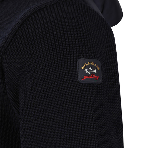 Paul & Shark Mens Blue Full Zip Knitted Hooded Jacket main image