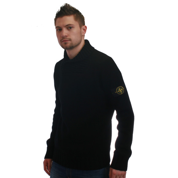 stone island black arm badge sweatshirt