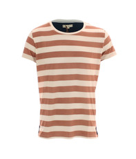 Suit White/Coral Bane Stripe Crew Neck Tee