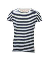 Suit Blue/White Berlin Stripe Crew Tee