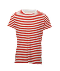 Suit Red/White Berlin Stripe Crew Tee