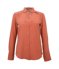 Maison Scotch Clean Look Silk Shirt With Necklace