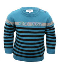 Boss Boys J05163 Stripe Crew Jumper