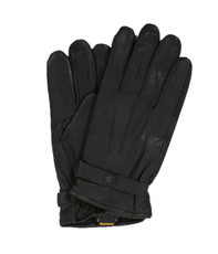 Barbour Black Burnished Leather Glove