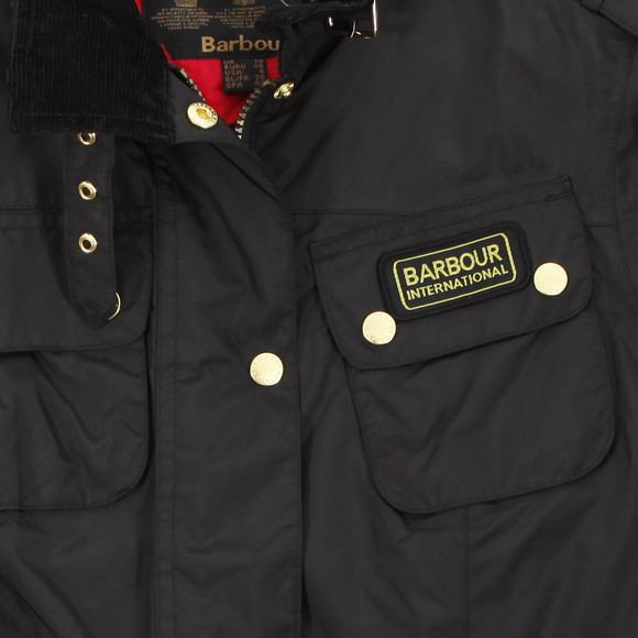 Barbour International Womens Black Barbour Black Rainbow International Gold Jacket main image