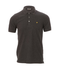 Lyle & Scott Plain Charcoal Marl Polo