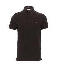 J Lindeberg Black Rubi Button Down Polo